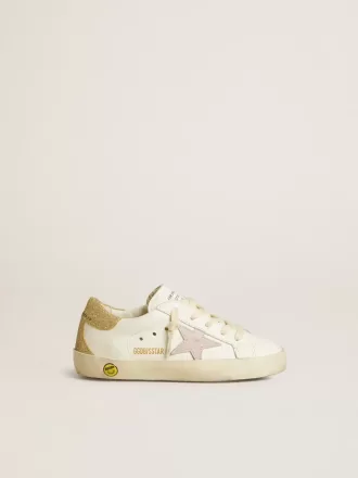 Super-Star Junior avec étoile en cuir lilas et talon à paillettes