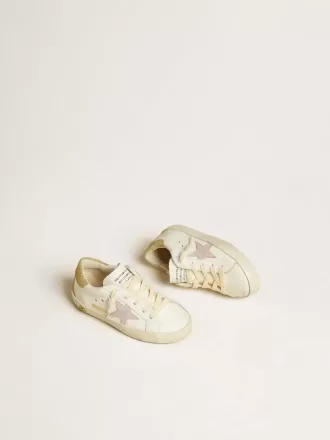 Super-Star Junior avec étoile en cuir lilas et talon à paillettes