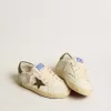 Super-Star Young en cuir nappa avec étoile en daim et languette verte au talon