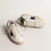 Super-Star Young en cuir nappa avec étoile imprimée et languette noire au talon