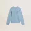 Sweat-shirt bleu clair pour garçon avec inscription sur le devant