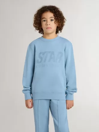 Sweat-shirt bleu clair pour garçon avec inscription sur le devant Sweat-shirt bleu clair pour garçon avec inscription sur le devant