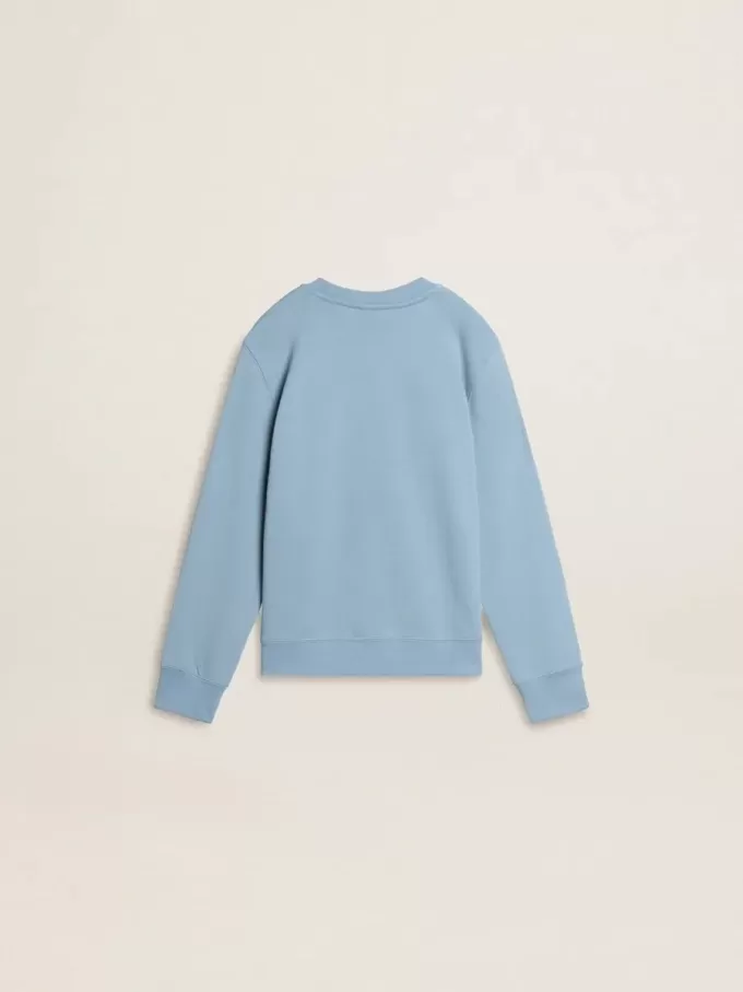 Sweat-shirt bleu clair pour garçon avec inscription sur le devant
