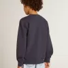 Sweat-shirt bleu foncé pour garçon avec imprimé blanc Sweat-shirt bleu foncé pour garçon avec imprimé blanc