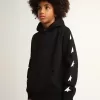 Sweat-shirt à capuche pour garçon, de couleur noire avec des étoiles blanches contrastantes Sweat-shirt à capuche pour garçon, de couleur noire avec des étoiles blanches contrastantes