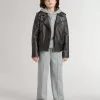 Sweat-shirt gris pour enfant avec inscription multicolore imprimée