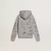 Sweat-shirt gris pour enfant avec inscription multicolore imprimée