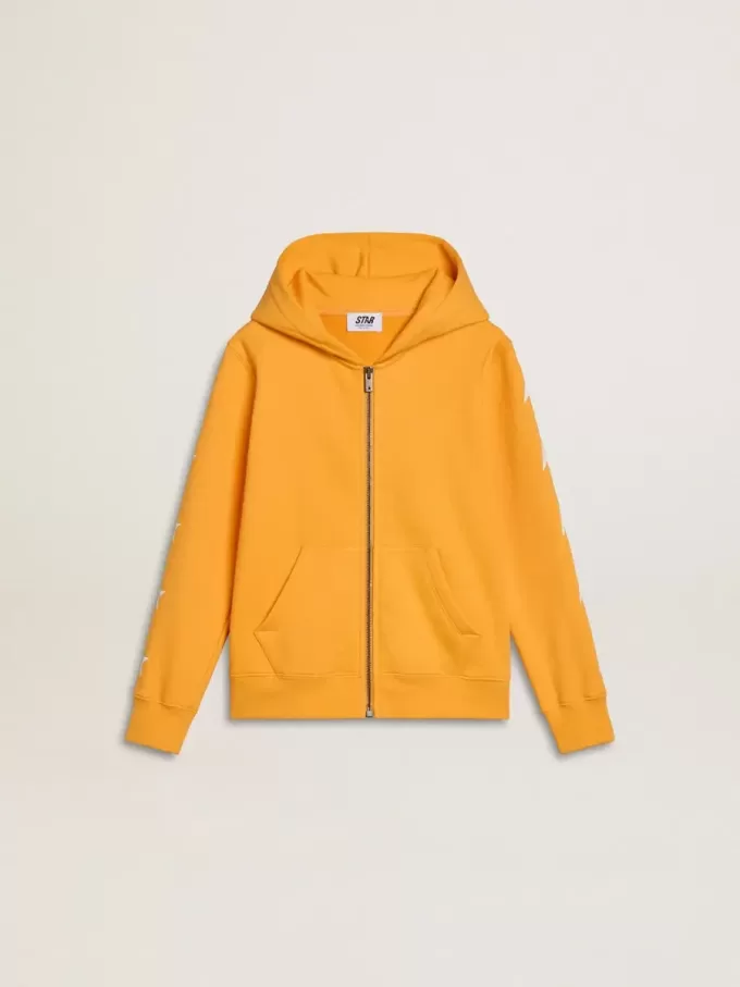 Sweat-shirt orange pour garçon avec fermeture à glissière Sweat-shirt orange pour garçon avec fermeture à glissière