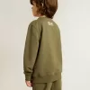 Sweat-shirt vert foncé pour garçon avec une grande étoile blanche sur le devant