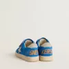 Teen Ball Star en daim bleu clair avec étoile et languette au talon en nubuck gris
