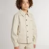Veste beige pour enfant avec éclaboussures multicolores Veste beige pour enfant avec éclaboussures multicolores