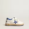 Young Ball Star avec étoile et languette au talon en cuir métallisé bleu