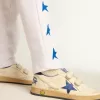 Young Ball Star avec étoile et languette au talon en cuir métallisé bleu
