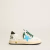 Young Ball Star avec étoile turquoise et languette en daim vert au talon